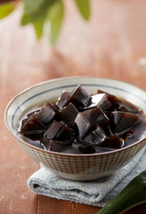 Chinese dessert, black jelly