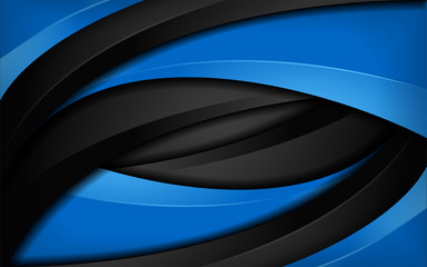 Abstract dynamic tribal blue modern background design.
