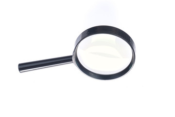Magnifying glass isolated on white background