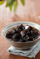 Chinese dessert, black jelly