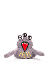 Fantastic creature soft toy made of natural wool