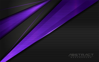 Fototapeta premium Modern dark background and purple lines. Futuristic background vector illustration.