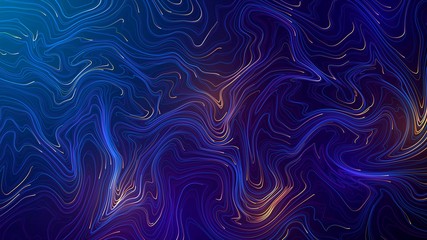 Abstract background with luminous curved lines, cartographic stylized pattern