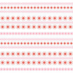 Colorful cute ornament on embroidery design for bedroom decorative.