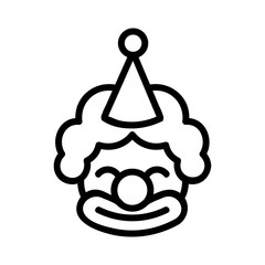 satisfied birthday clown icon vector. satisfied birthday clown sign. isolated contour symbol illustration