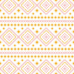 Simple embroidery pattern with colorful stitches for T-shirt fabric design.