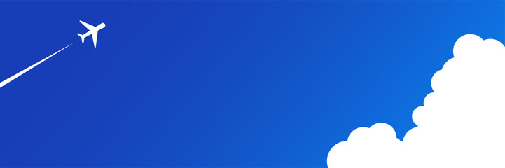 雲　飛行機雲　青空　背景素材