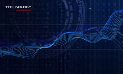 Abstract wave background. Technology concept illustration. Sound wave visualisation.