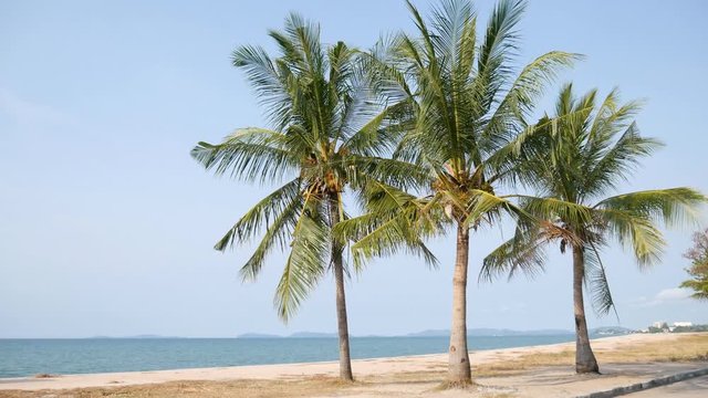Natural beach with BlueSky in Thailand, video for the natural scene and relaxing