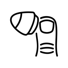 rough skin removal tool icon vector. rough skin removal tool sign. isolated contour symbol illustration