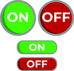 On off button template vector design