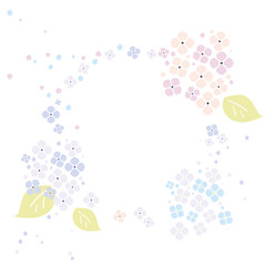 紫陽花　フレーム　イラスト