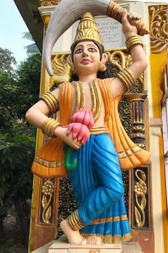 Jabalpur, Madhya Pradesh/India : November 23, 2019 - Statue of Dwarpal (Door guard or Watchman) outside the Pisanhari ki Madhiya Temple Jabalpur