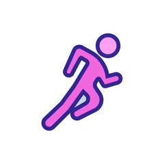 running man icon vector. running man sign. color symbol illustration