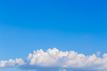 white cloudscape in free space blue sky