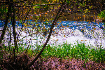Waterfall in spring