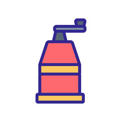 manual coffee grinder icon vector. manual coffee grinder sign. color symbol illustration