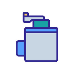 view of meat grinder with vertical handle icon vector. view of meat grinder with vertical handle sign. color symbol illustration