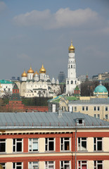 View of the  Moscow Kremlin from city, Russia