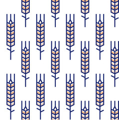 Wheat Ears Pattern. Seamless vector background. Bread agriculture and natural eat
