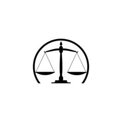 Scales of Justice icon isolated on white background