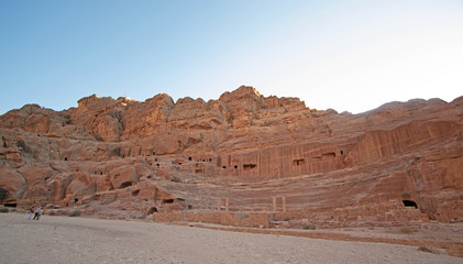 ruins of the theatre in Petra Jordan