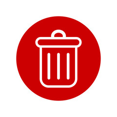 trashcan and delete icon on computer