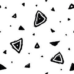 Hand Drawn Abstract Monochrome Pattern