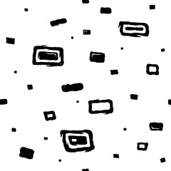Hand Drawn Abstract Monochrome Pattern