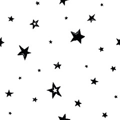 Hand Drawn Abstract Monochrome Pattern