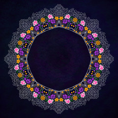 Dark Background floral frame