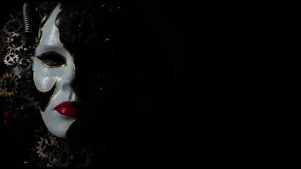 art mask with artistic lighting 