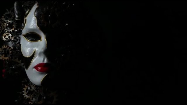 art mask with artistic lighting 