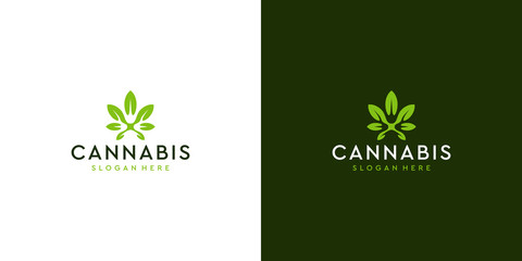 Modern Clean Cannabis Logo Deisgn