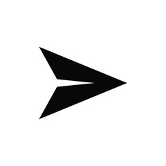 sending message icon, paper plane sign