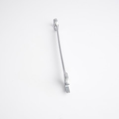 Wrench, tool, spanner, isolated, metal, steel, chrome, equipment, white, work
