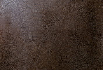Brown faux leather. Artificial leather texture