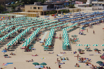 Termoli: view of the north coast beach. Molise, Italy