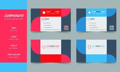 Creative and Clean Business Style Vector Modern Business Card Design