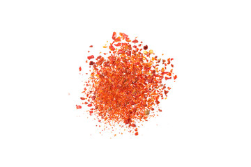 Pepper powder spice isolated on white background