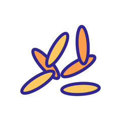 rice grains icon vector. rice grains sign. color symbol illustration