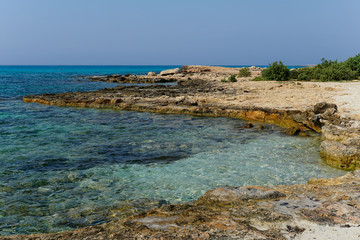 Fototapeta premium view of the coast of the sea