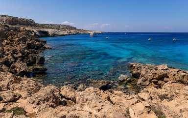 Fototapeta na wymiar the coast of the mediterranean sea