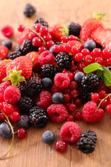 assorted of berries fruits- blueberry, blackberry, raspberry and strawberry