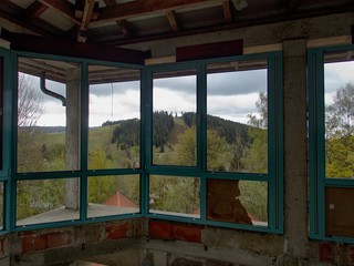 ruin of an unfinished aquapark inbublava in czech