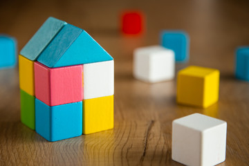 color wooden block