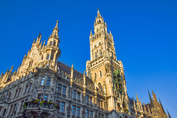 Naklejka premium Central square in the city centre of Munich, Germany