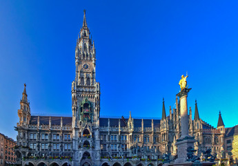 Central square in the city centre of Munich, Germany