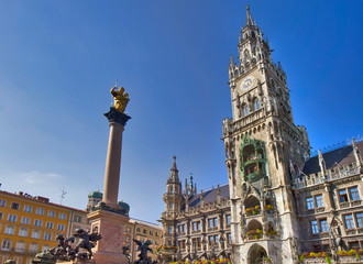 Central square in the city centre of Munich, Germany