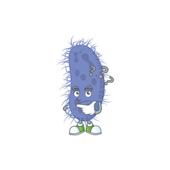 Salmonella typhi mascot design concept having confuse gesture